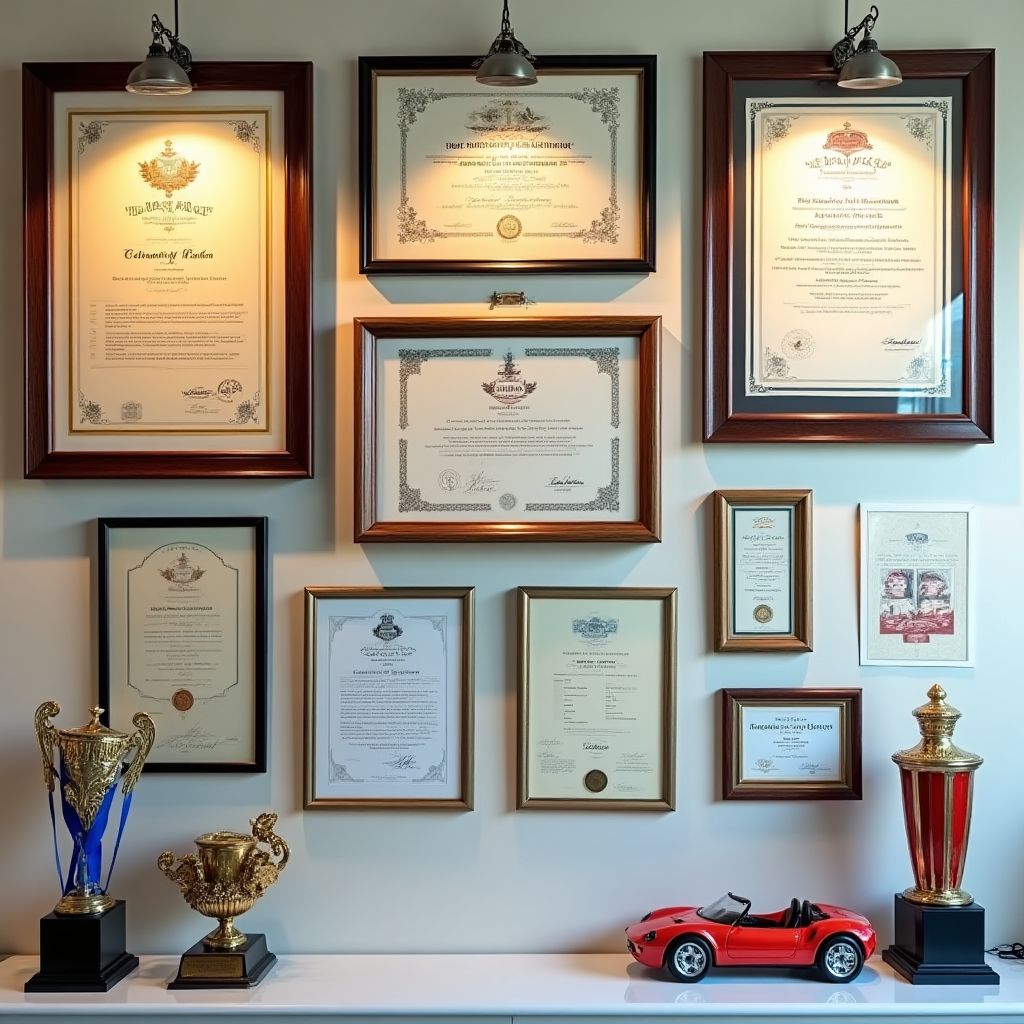 Ocenění a certifikáty naší autodílny